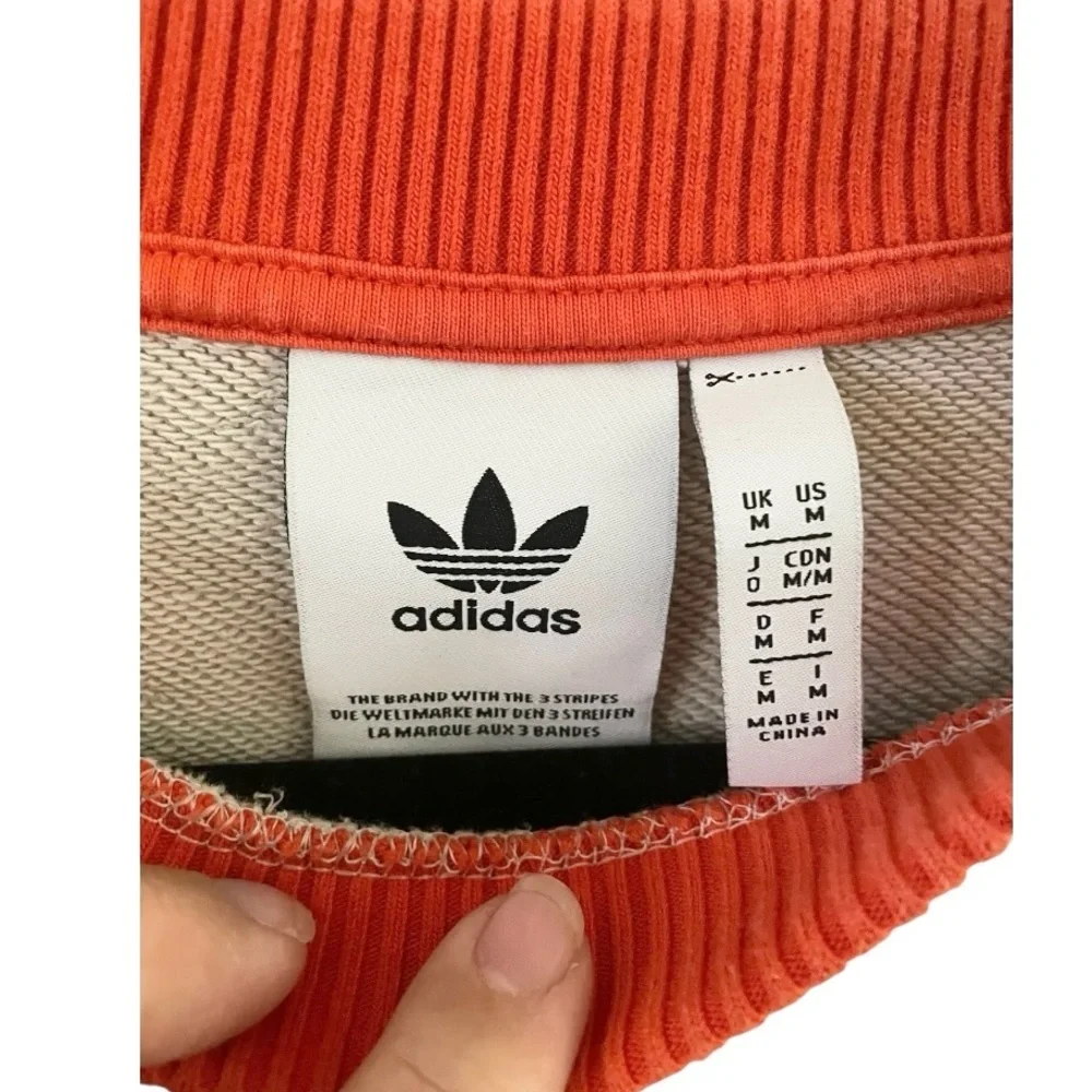Adidas Originals Cream and Red Men's Sweater